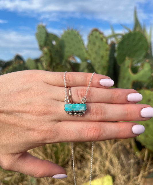 Mini Bar Stars Necklace Turquoise