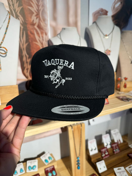 Black & Silver Vaquera Bucker Cap