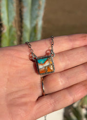 Square Necklace Spiny Oyster