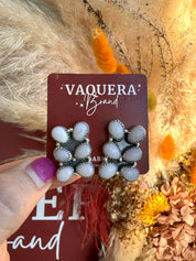 Luna Studs Pink Opal