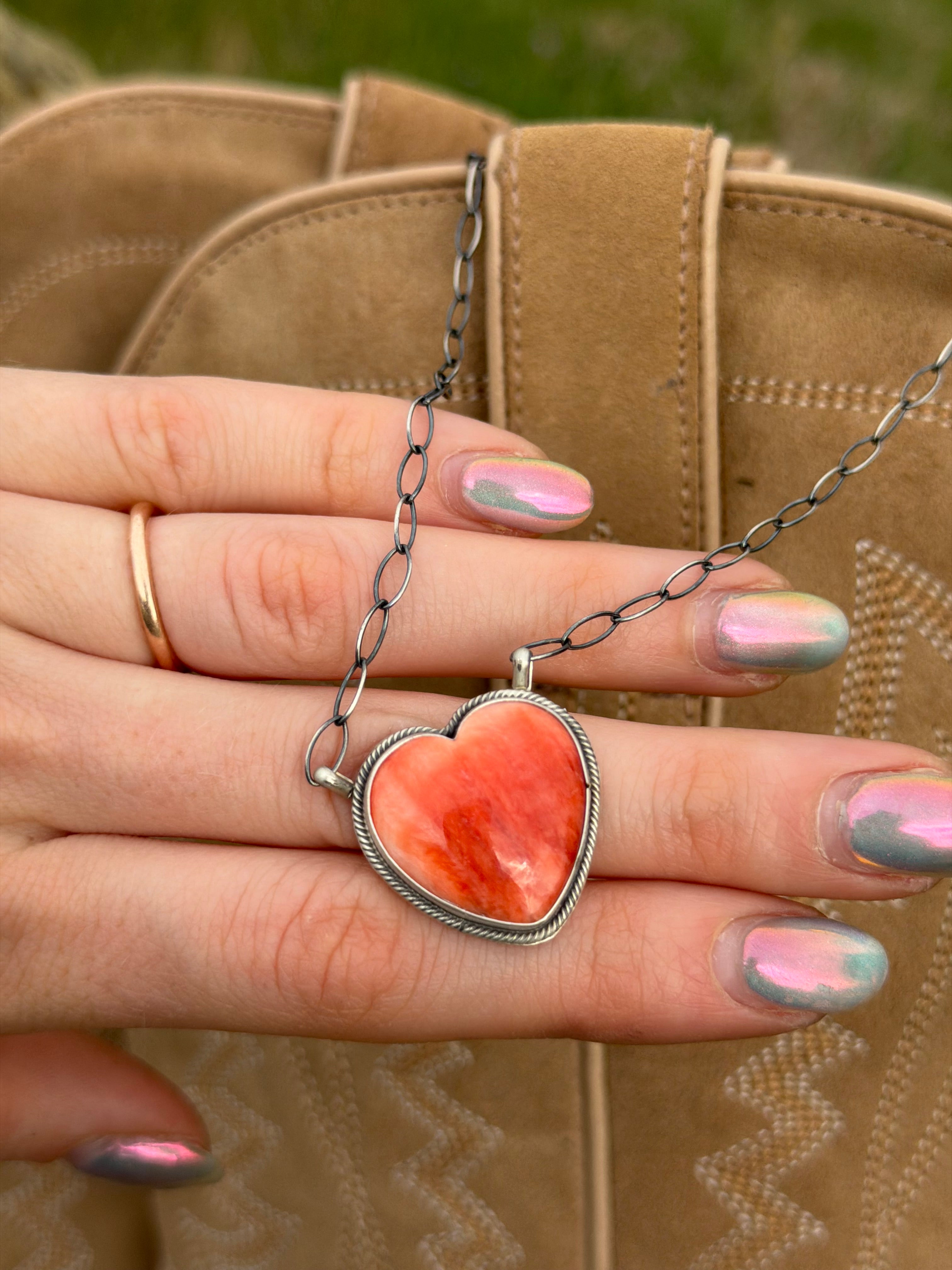 Navajo Spiny Heart Necklace