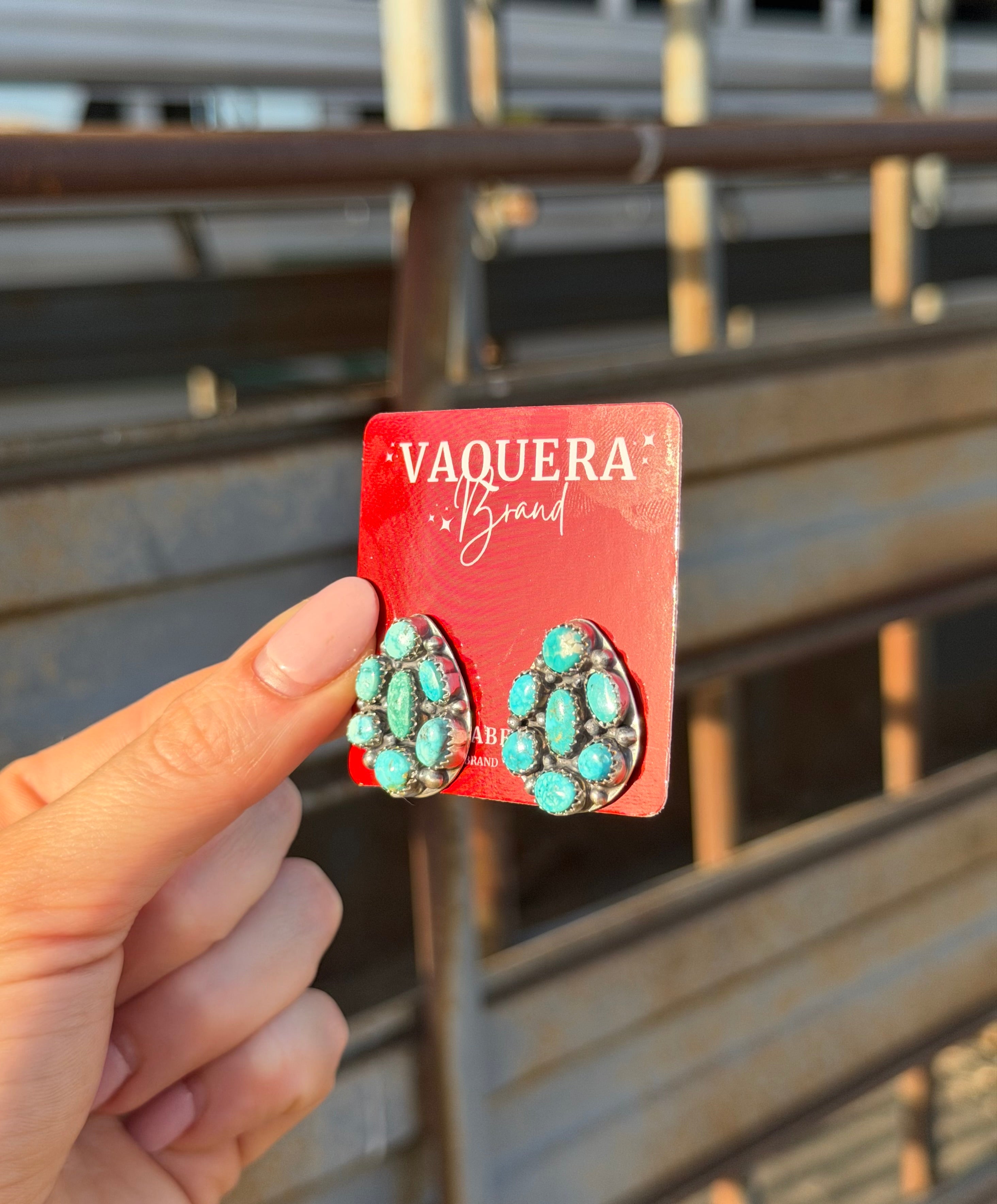 Navajo Kingman Cluster Studs
