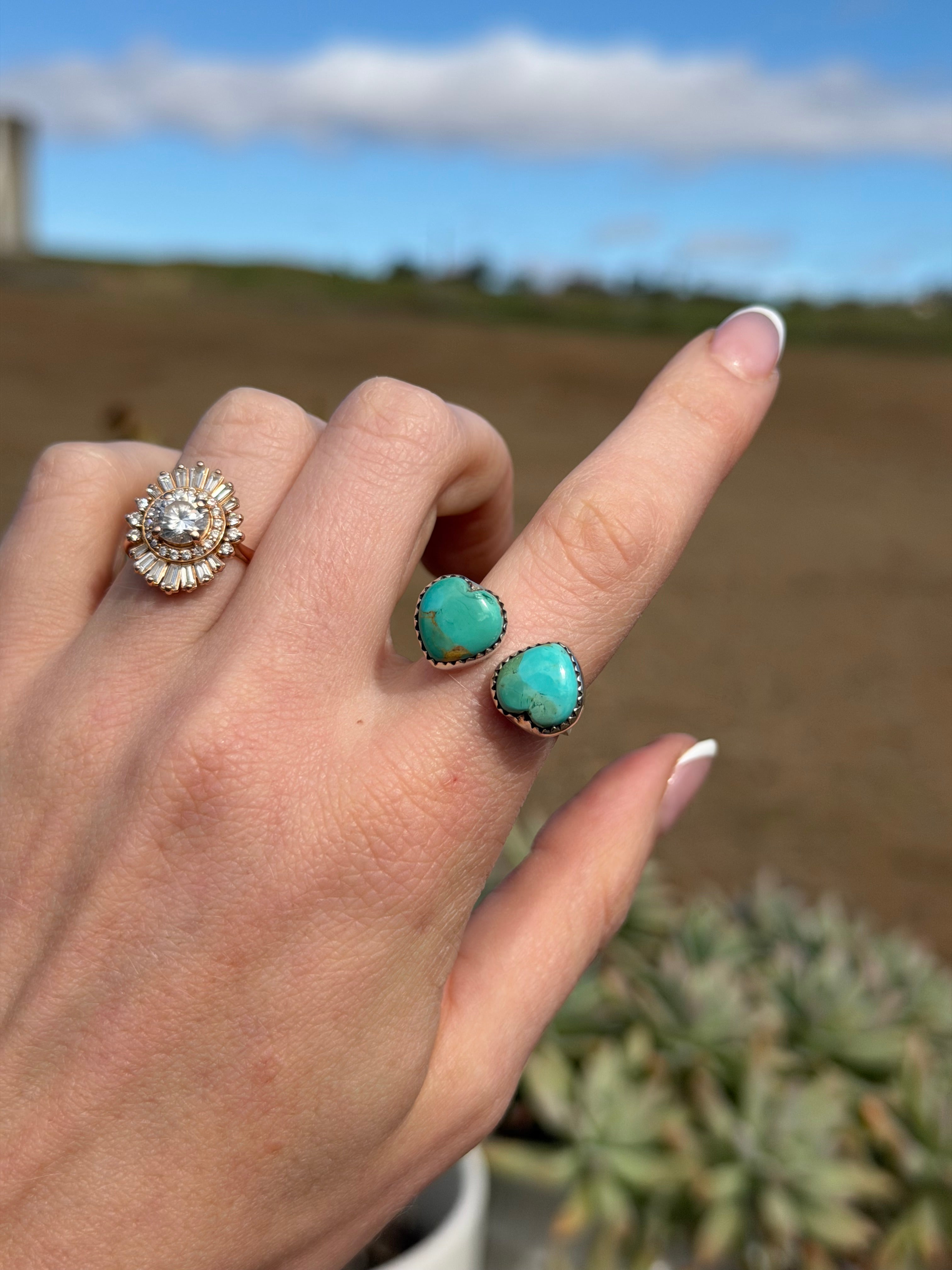 Heart Ring Kingman Turquoise