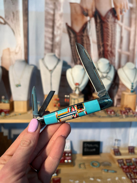 Turquoise Pocket Knife #1
