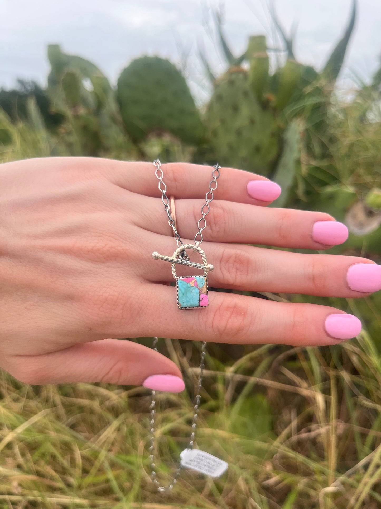 Locket Necklace Cotton Candy