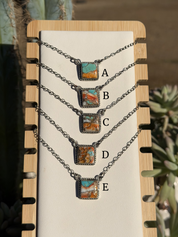 Square Necklace Spiny Oyster