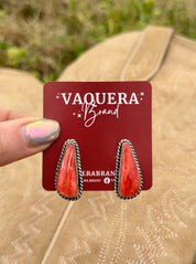 Navajo Spiny Oyster Statement Studs