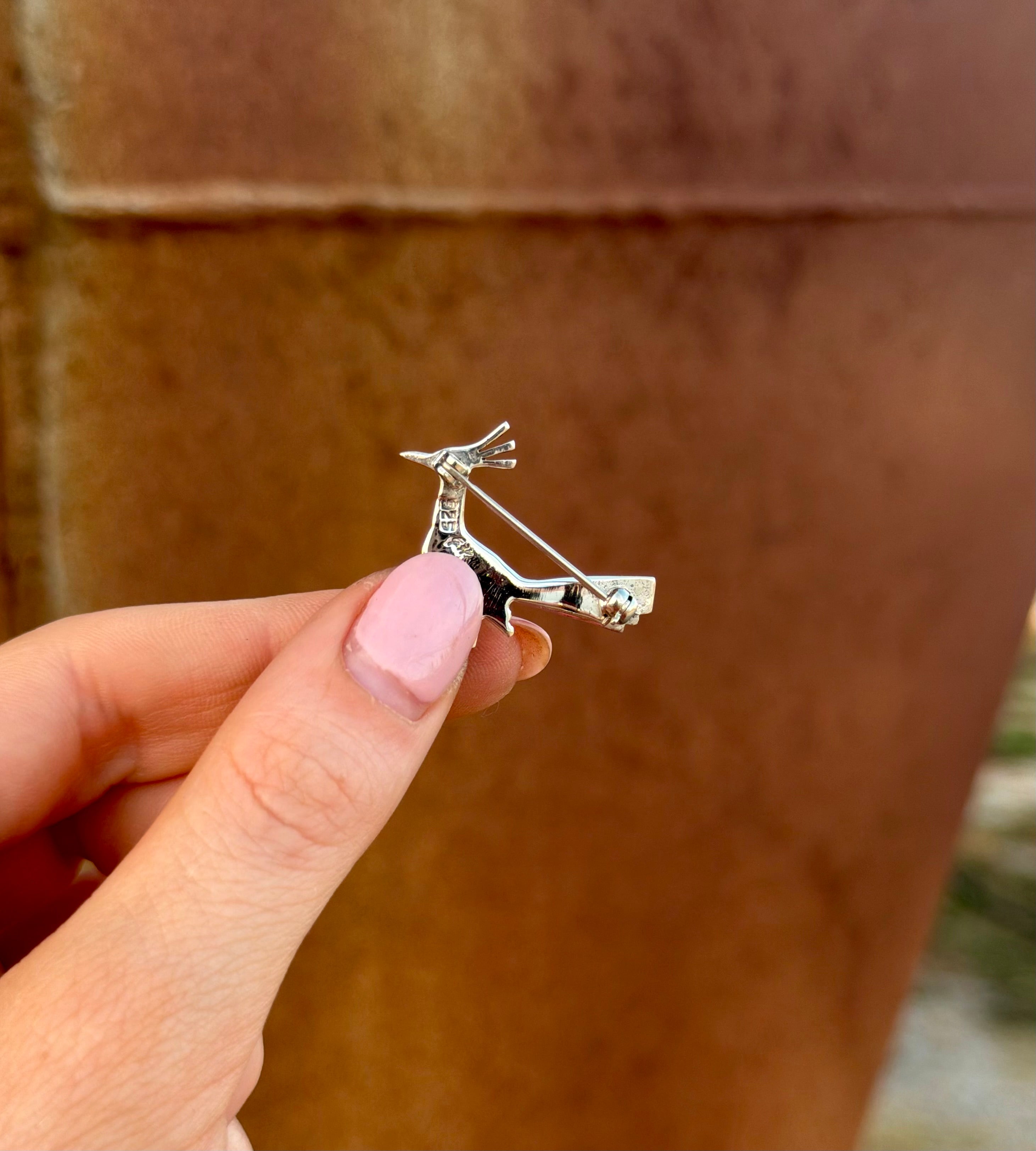 Navajo Road Runner Pin/Brooch