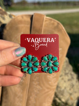 Navajo Emerald Valley Cluster Earrings
