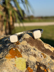 Navajo Two Stone Cuff White Buffalo