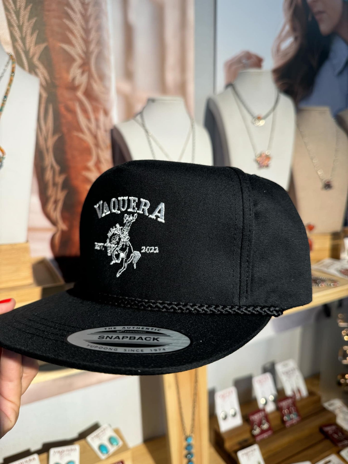 Black & Silver Vaquera Bucker Cap