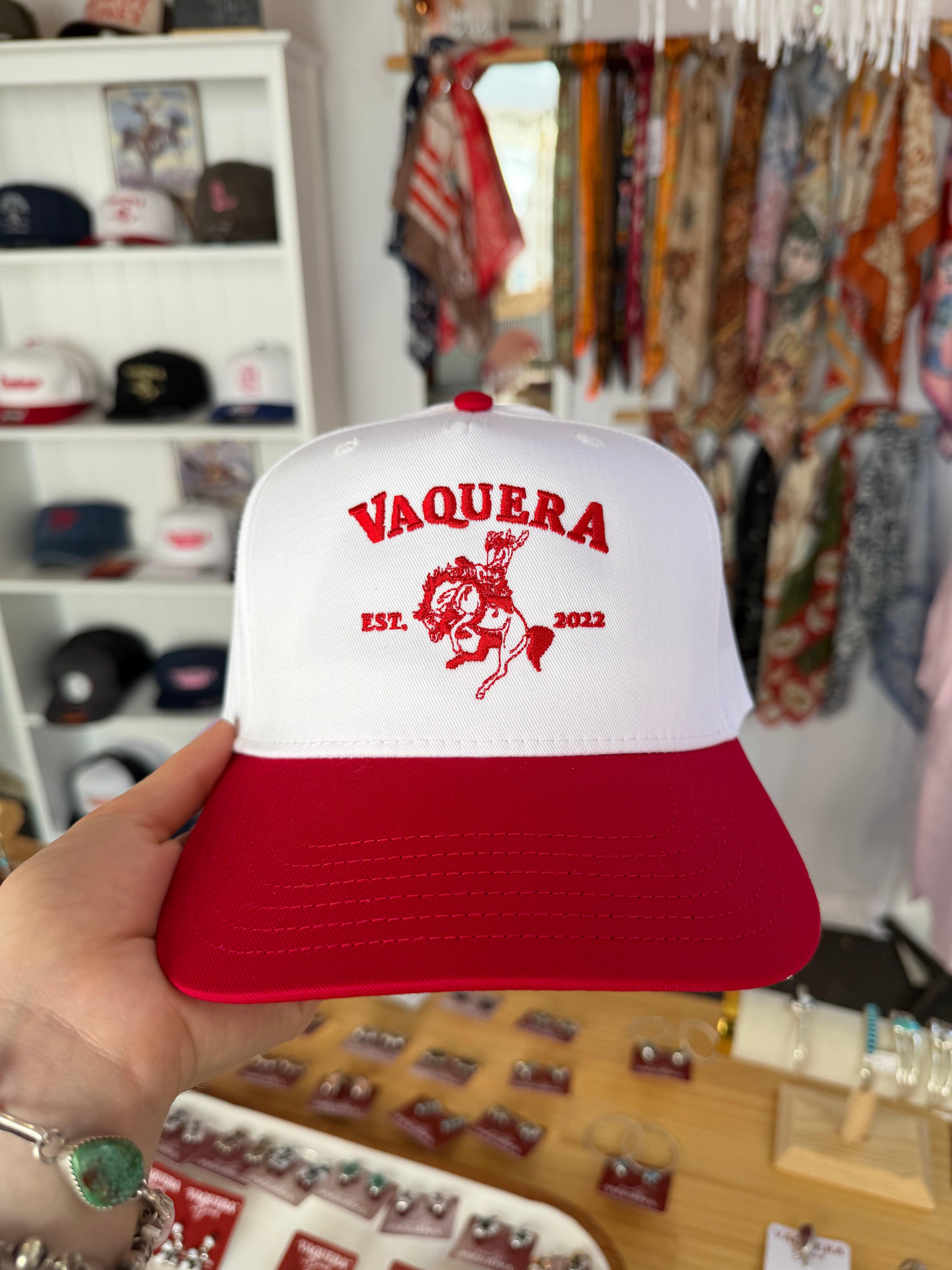 Red Vaquera Bucker Cap