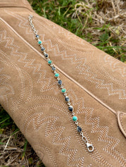Turquoise & White Buffalo Link Bracelet