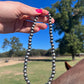 8mm 16inch Silver Navajo Pearl Necklace