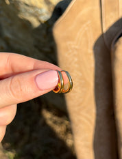 Oval Hoops: Gold