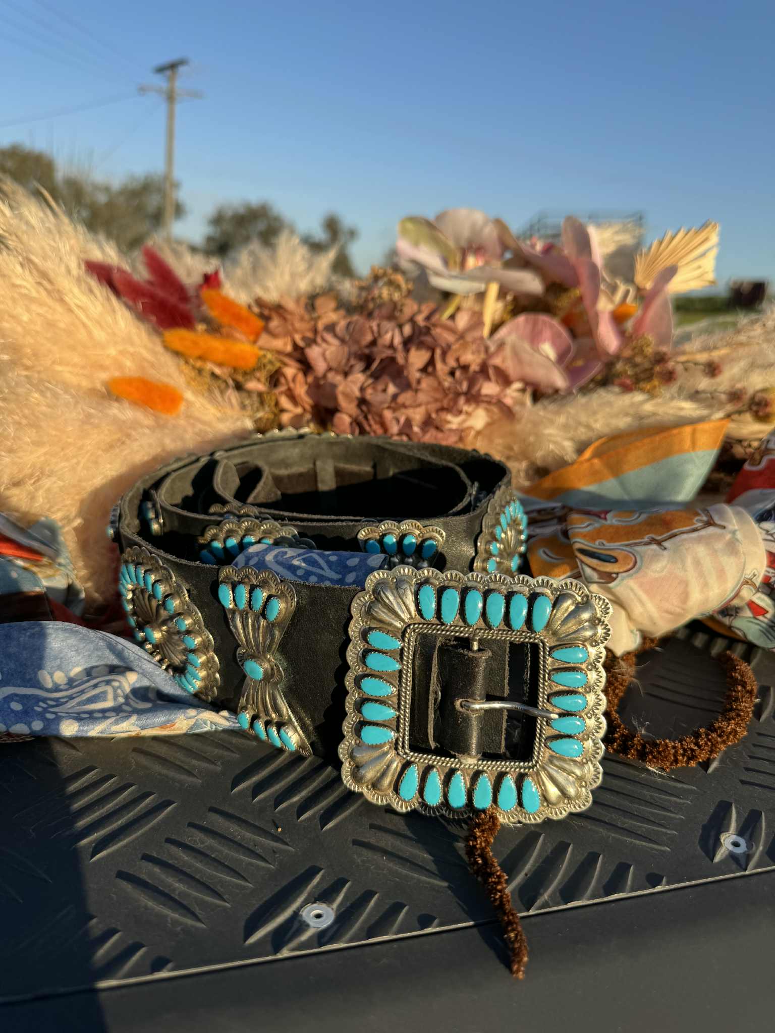 Antique Navajo Concho Belt