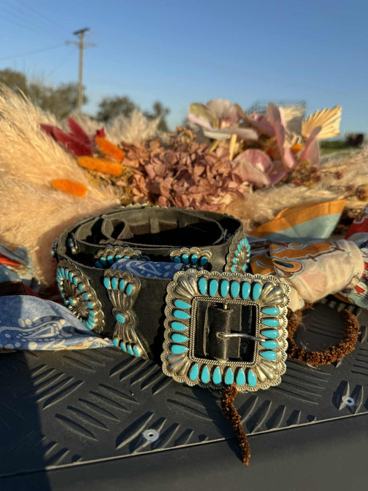 Antique Navajo Concho Belt