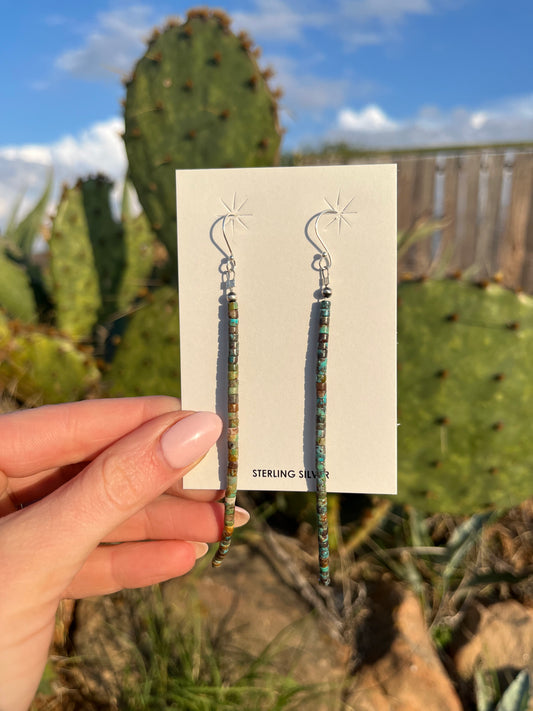 Turquoise Bead Drop Earrings