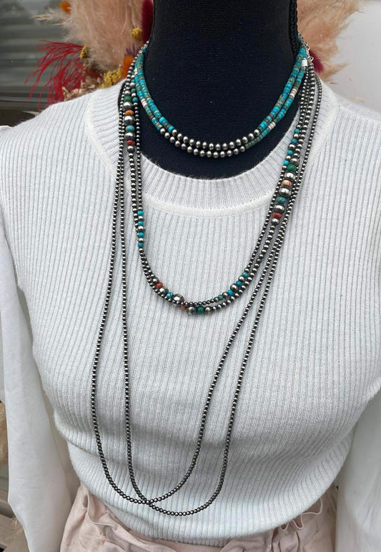 3mm 36inch Navajo Pearls