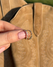 Pear Cubic Zirconia Hoops: Gold