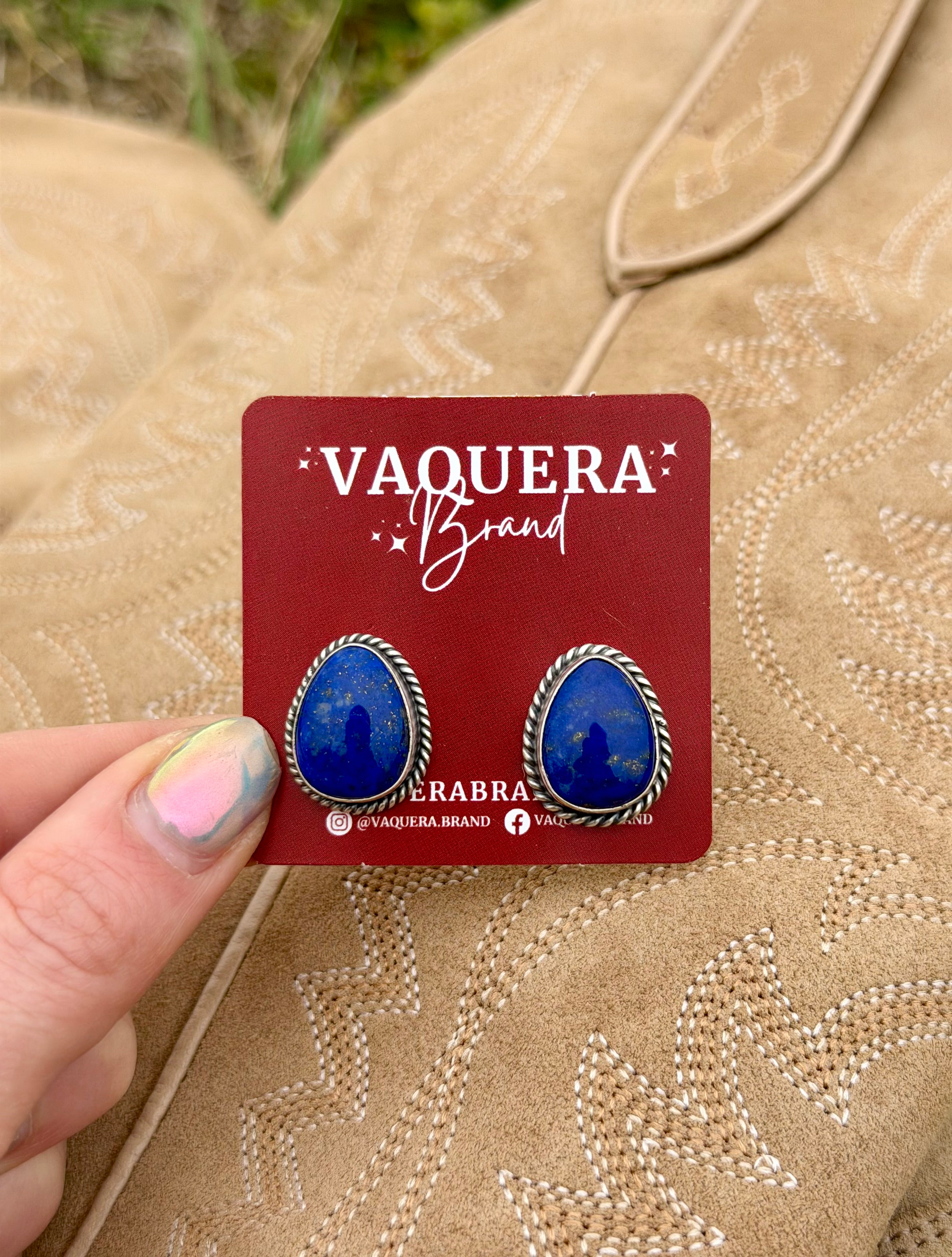 Navajo Dark Lapis Studs