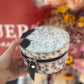 Round Cowhide Jewellery Case
