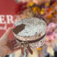 Round Cowhide Jewellery Case