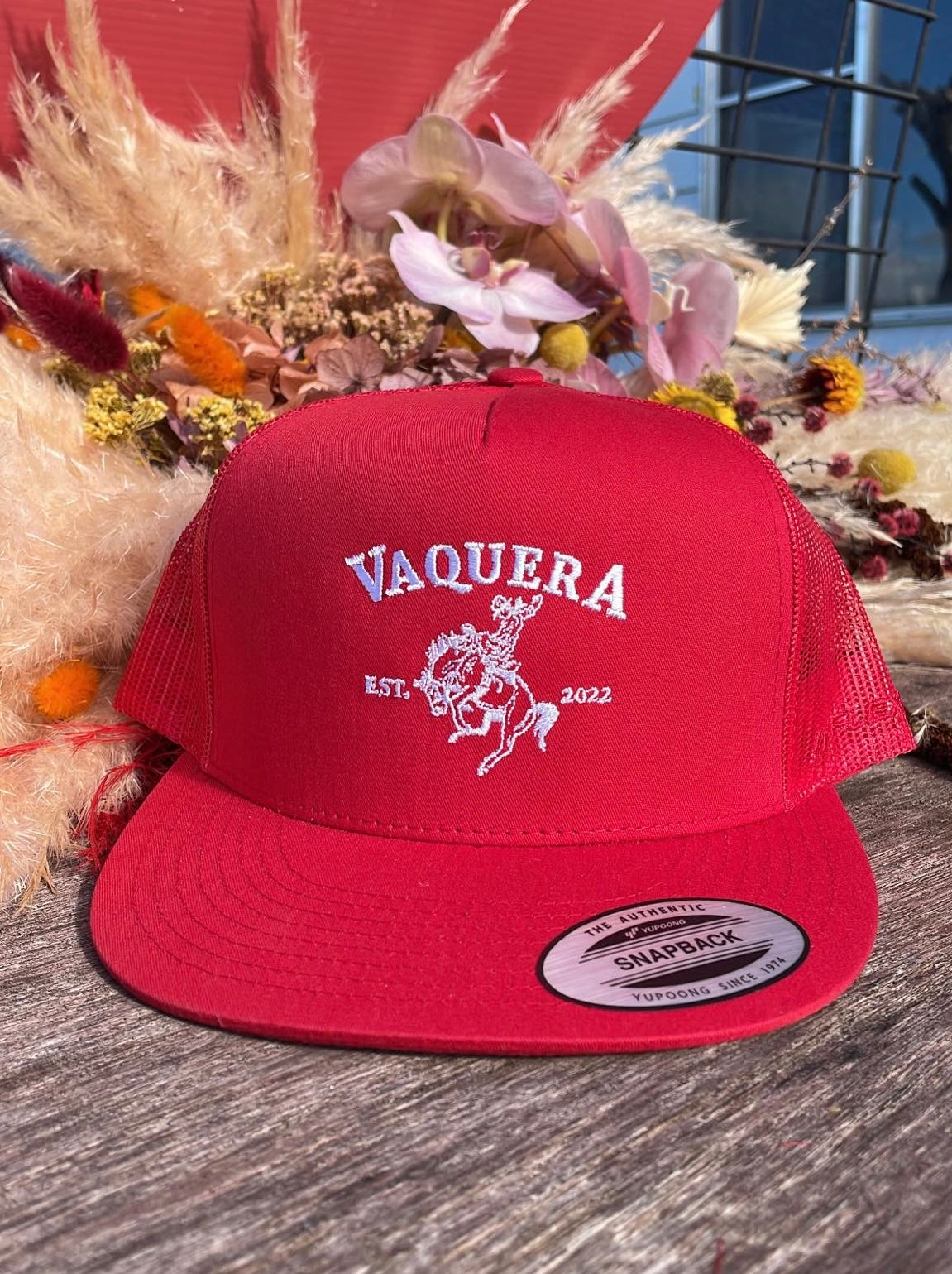 Red Vaquera Bucker Cap