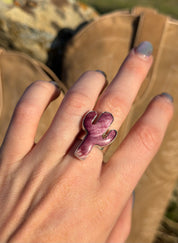 Navajo Cactus Ring Purple Spiny
