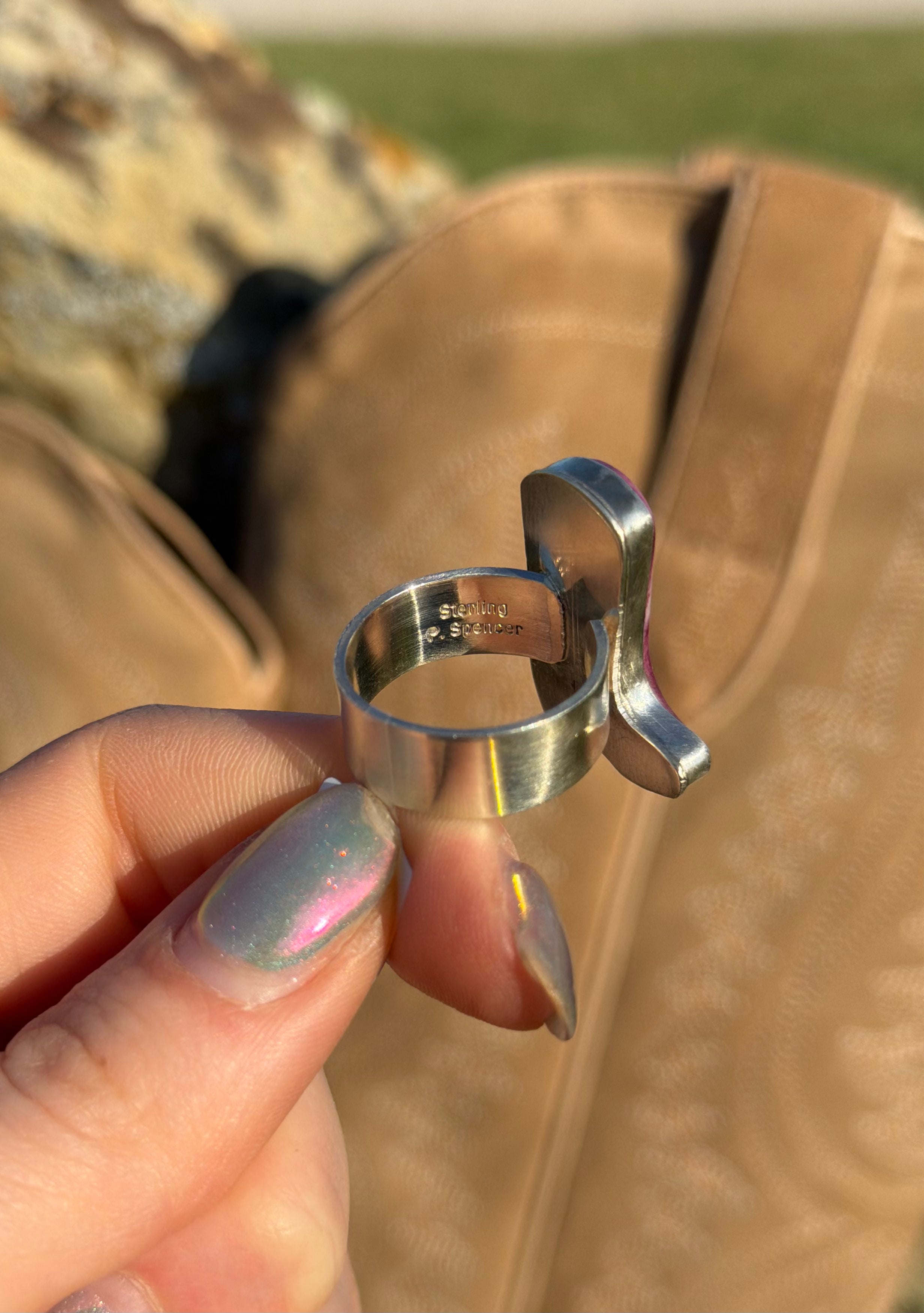 Navajo Boot Ring Purple Spiny