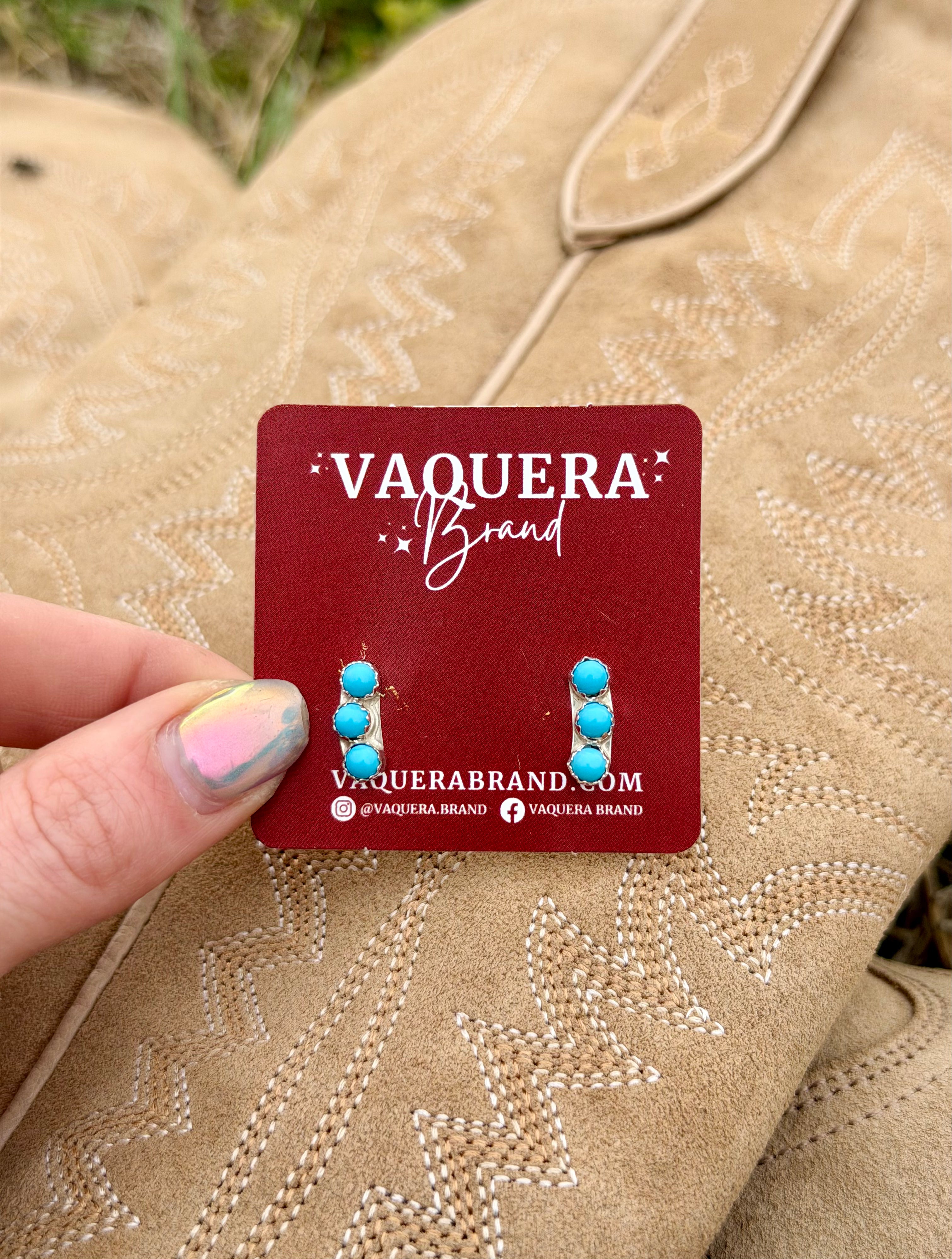 Navajo Janice Kingman Turquoise Studs