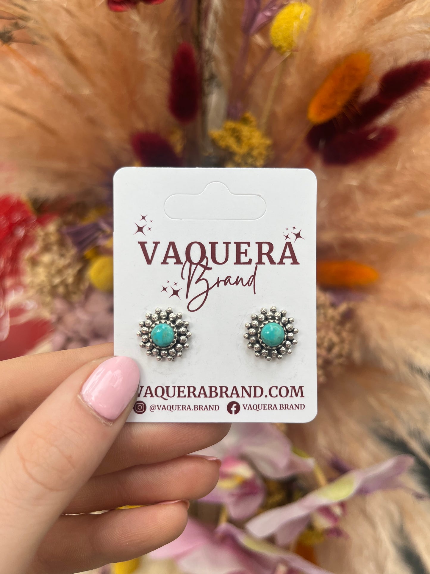 Posie Studs Kingman Turquoise