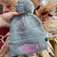 Gray & Pink Vaquera Beanie