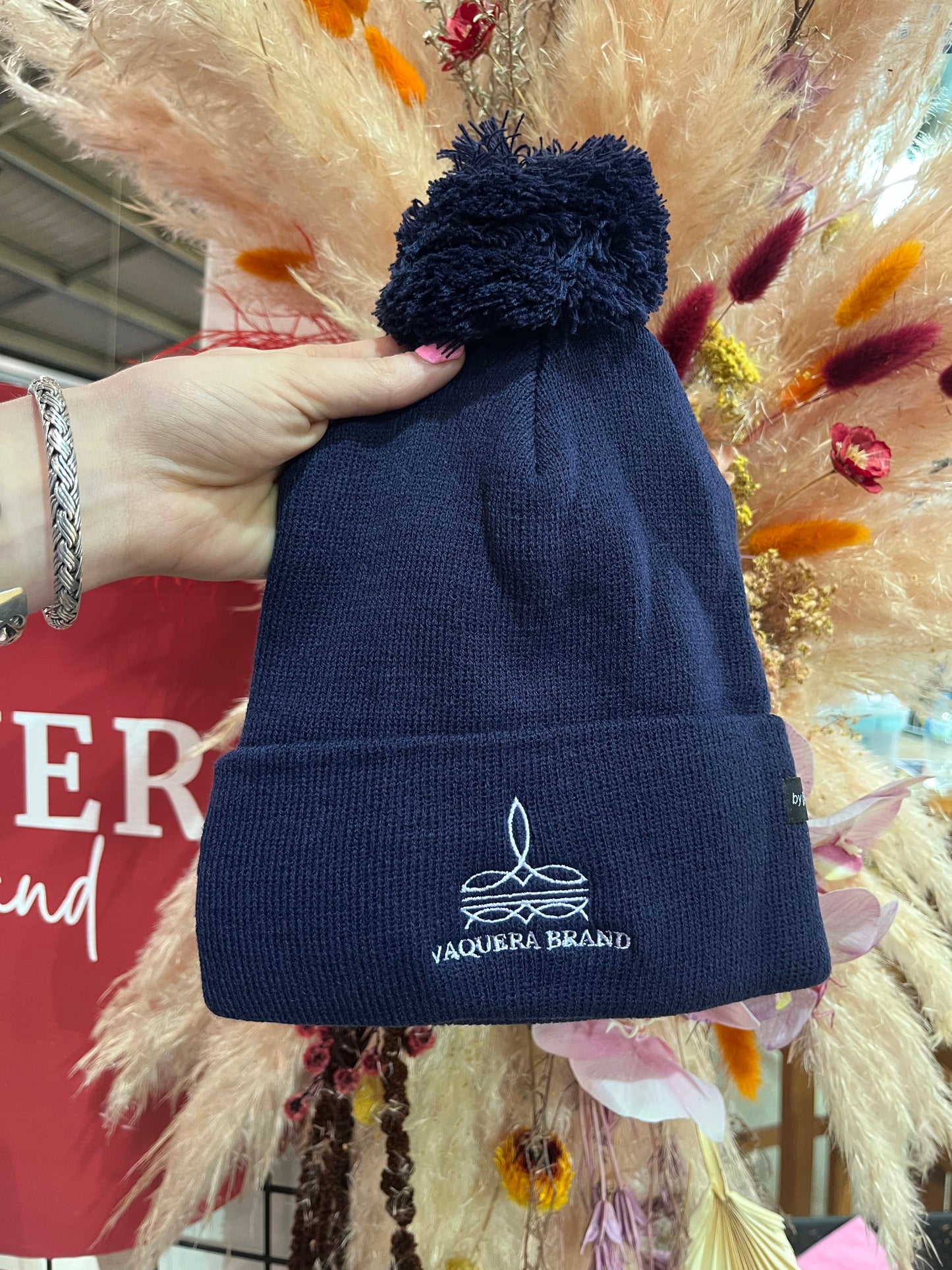 Navy Vaquera Beanie