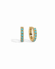 Turquoise Huggies: Gold