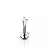 Lightning Bolt Flat Back Studs Titanium