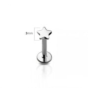 Star Flat Back Studs Gold
