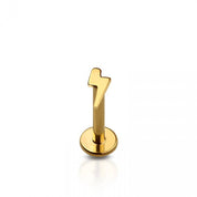 Lightning Bolt Flat Back Studs Gold