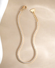 1.75mm Cubic Zirconia Tennis Bracelet: Gold
