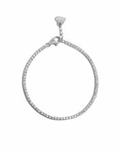 1.75mm Cubic Zirconia Tennis Bracelet: Silver