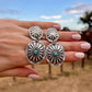 Double Concho Turquoise Earrings