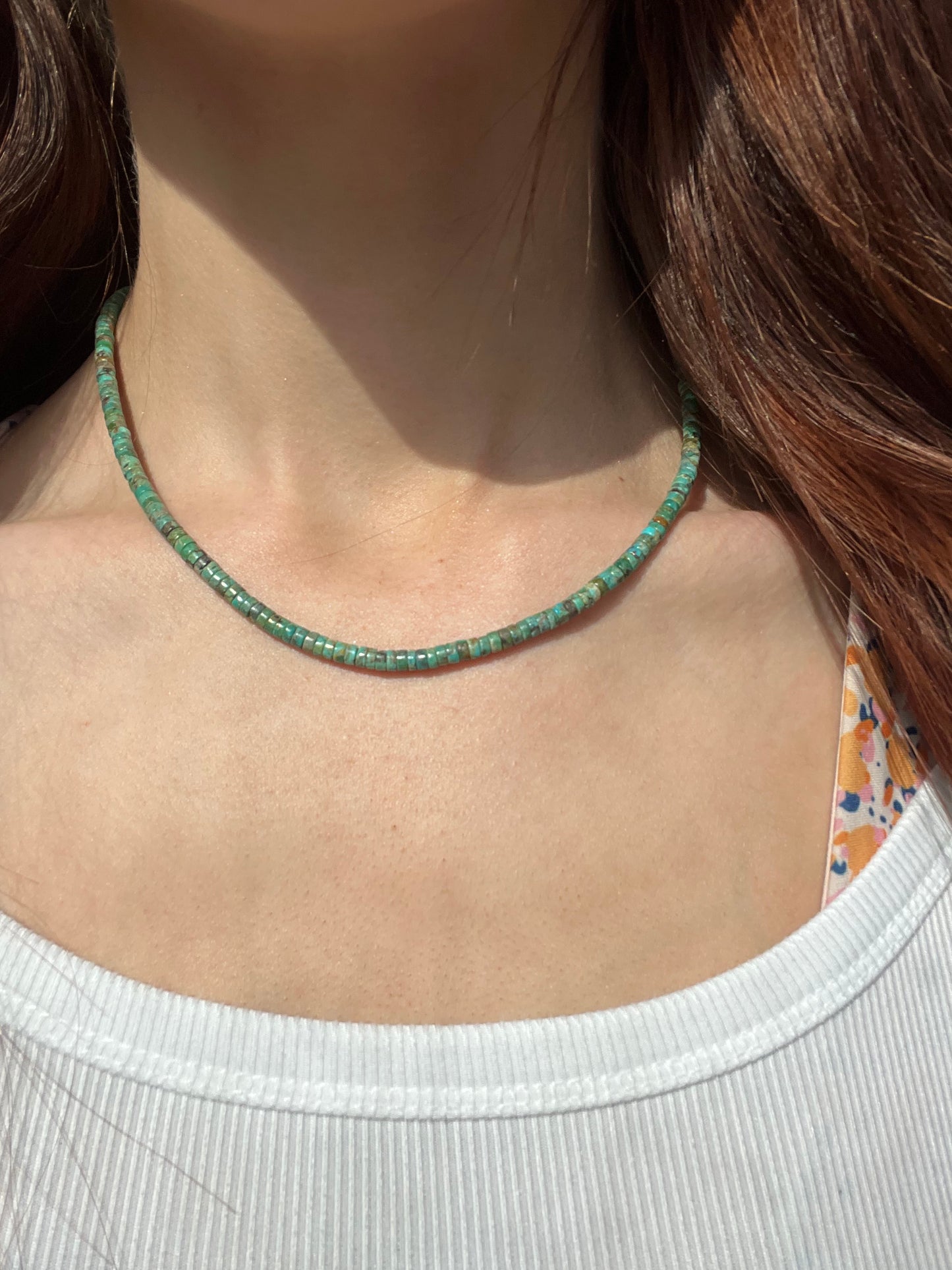 Turquoise Heishi Bead Choker