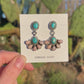 Tinley Earrings Kingman Turquoise & Pink Opal