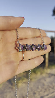 Star Bar Necklace Purple Mojave