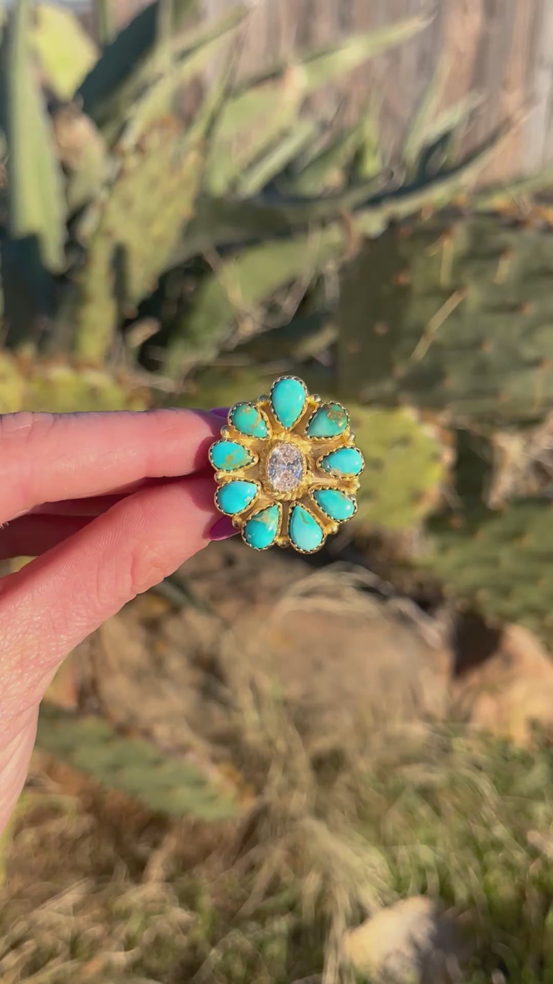 Della Turquoise & Gold Ring