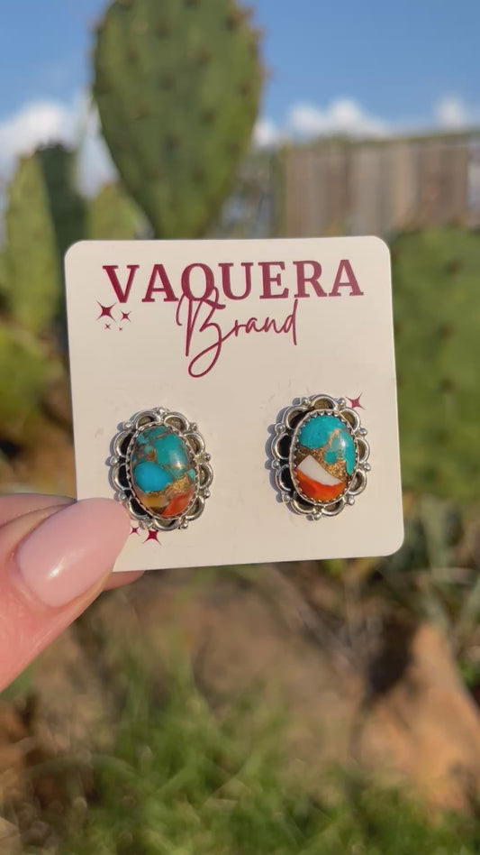 Nora Studs Spiny Turquoise