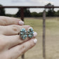 Turquoise Flower Studs