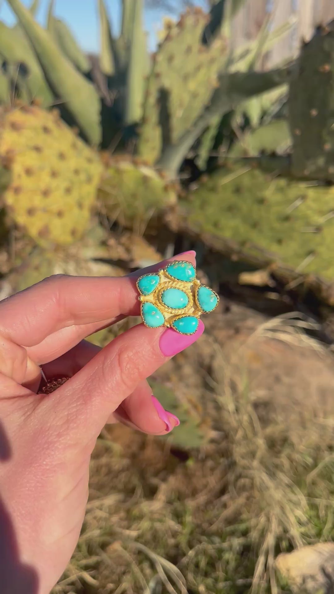 Adele Turquoise & Gold Ring