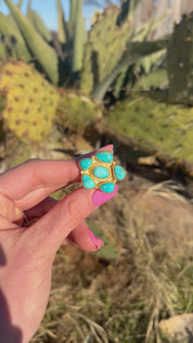 Adele Turquoise & Gold Ring