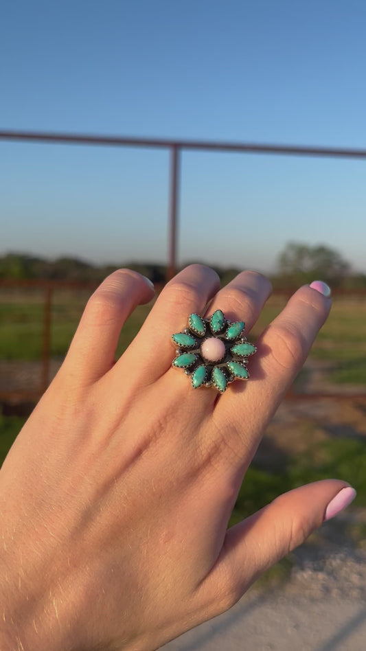 Daisy Flower Adjustable Ring